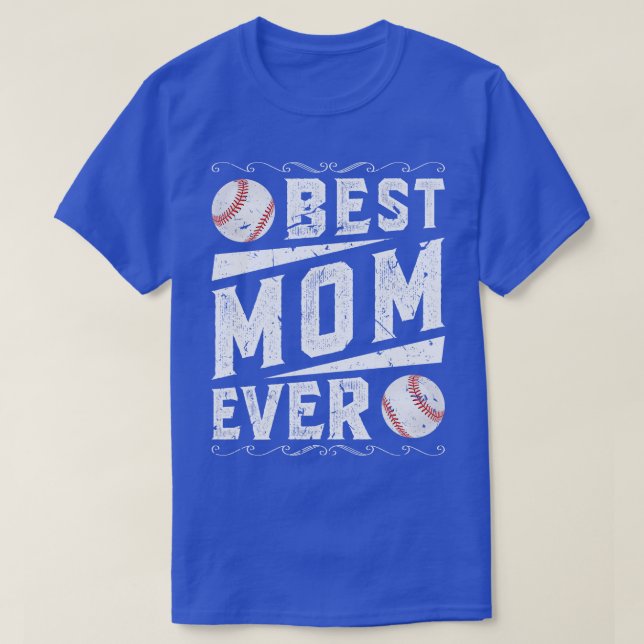 T-shirt Best Mom Baseball (Design devant)