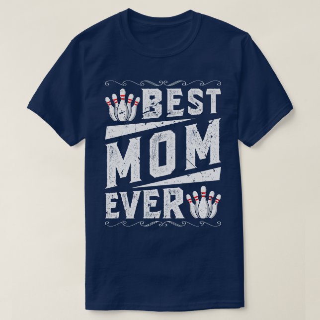 T-shirt Best Mom Bowling (Design devant)
