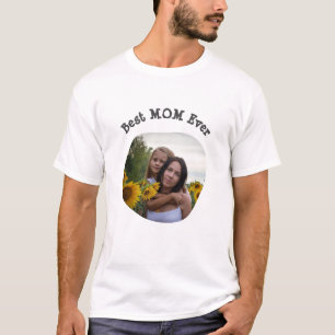 T-shirt Best MOM Ever téléchargez votre photo de famille c