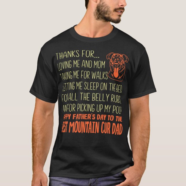 T-shirt Best Mountain Cur Fête des pères cadeau (Devant)
