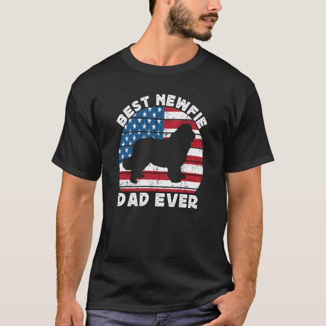 T-shirt Best Newfie Dad For Men Newfy Newfoundland Dog Ame (Devant)