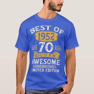 T-shirt Best Of 1952 70 Years Old Gifts 70th Birthday Gift