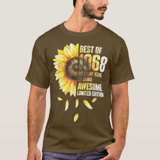 T-shirt Best Of 1968 Sunflower Year Of Birth Birthday 