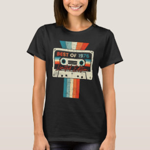 T-shirt Best Of 1976 Bande Cassette 46 Anniversaire 46 An