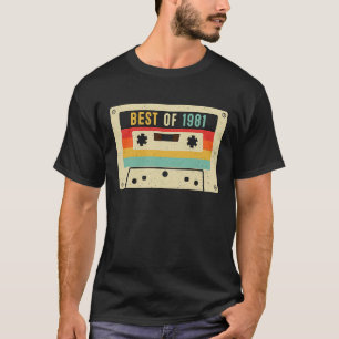 T-shirt Best of 1981 Bande de cassette Retro Vintage 42e B