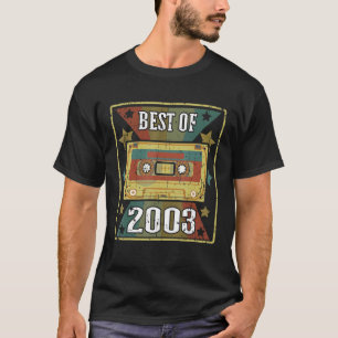 T-shirt Best Of 2003 Retro Vintage Cassette Bande Classiqu