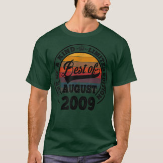 T-shirt Best Of August 2009 13e Anniversaire Cadeau Pour 1