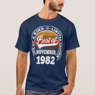 T-shirt Best Of November 1982 40th Birthday Cadeau Pour 40