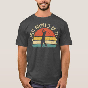 T-shirt Best Padrino By Par Funny Golf Père Day Cadeau