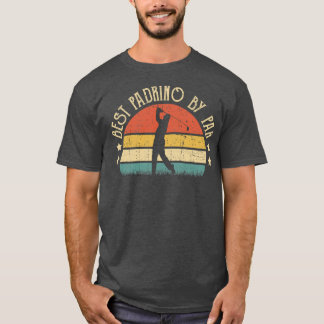 T-shirt Best Padrino By Par Funny Golf Père Day Cadeau