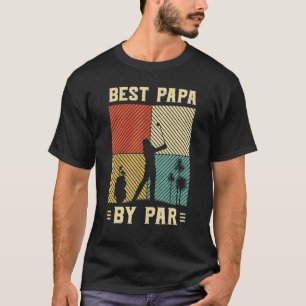 T-shirt Best Papa By Far Men Golf Retro Décor Coucher de s