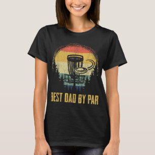 T-shirt Best Papa By Par Funny Disque Golf Vintage Frisbee