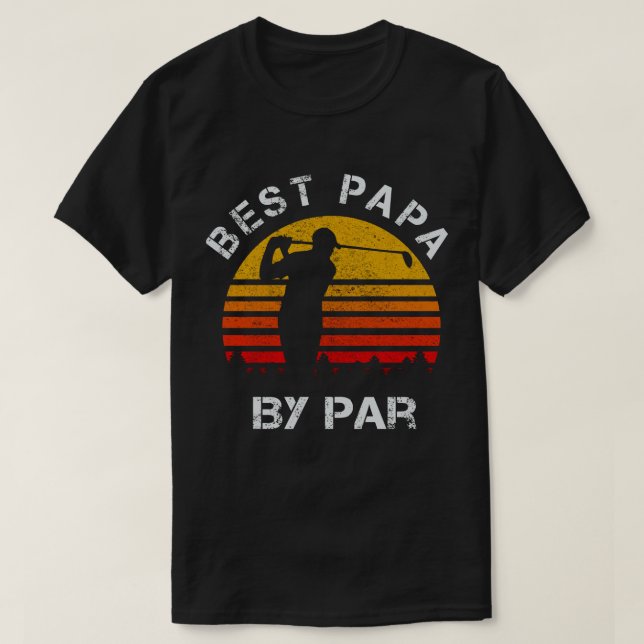 T-shirt Best Papa By Par Golf (Design devant)