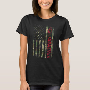 T-shirt Best Papa Ever American Flag Fête des pères Vintag