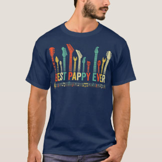 T-shirt Best Pappy Ever Guitar Lover Funny Guitarist Fathe