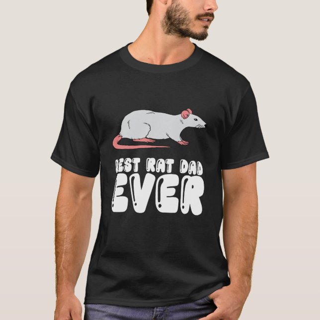 T-shirt Best Rat Dad Ever (Devant)