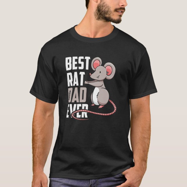 T-shirt Best Rat Dad Ever Cute Animal Rats Father Daddy Pa (Devant)