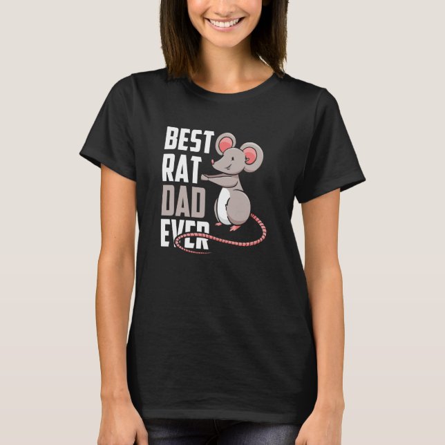 T-shirt Best Rat Dad Ever Cute Animal Rats Father Daddy Pa (Devant)
