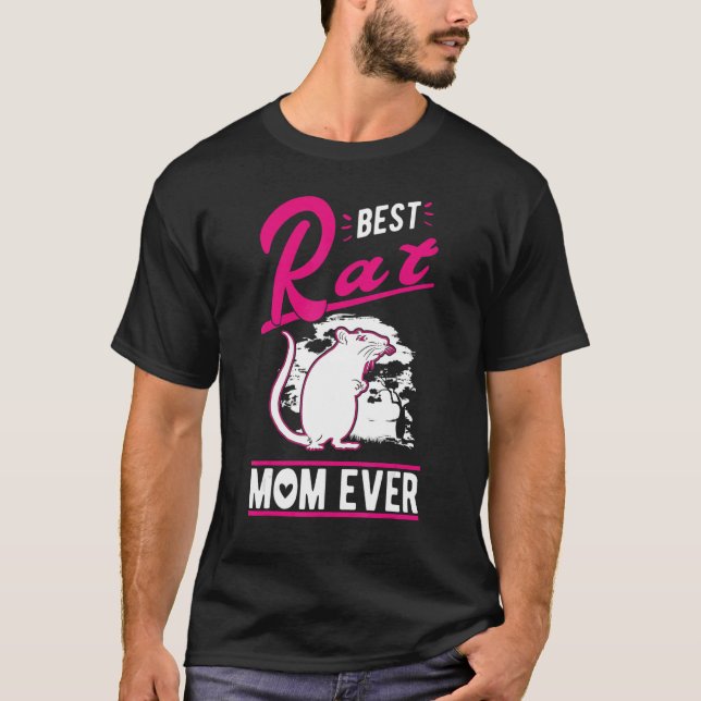 T-shirt Best Rat Mom Ever (Devant)