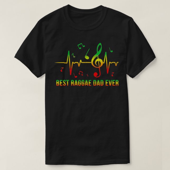 T-shirt Best Reggae Dad Gift Cool Rasta Jamaica Music Symb (Design devant)