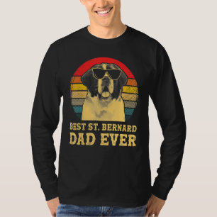 T-shirt Best Saint Bernard Papa Ever Chien Retro Vintage