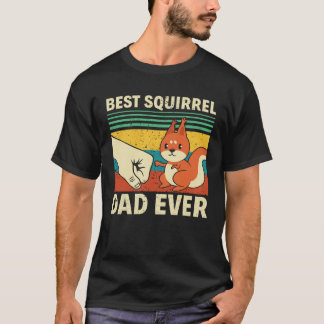 T-shirt Best Squirrel Dad Ever Fathersday Father Men Squir