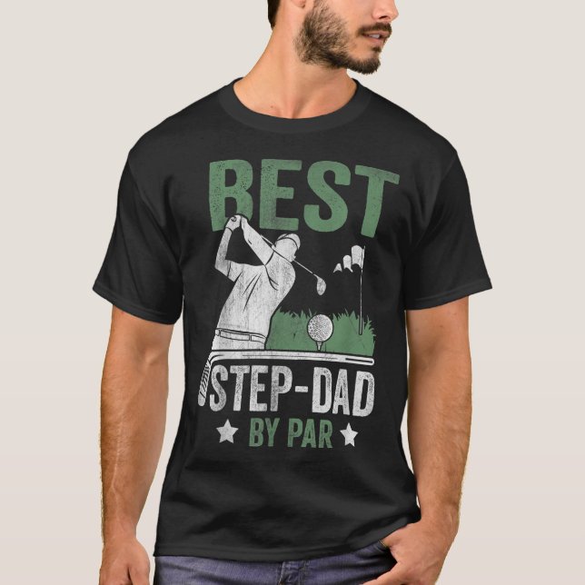 T-shirt Best Step Dad By Par Fête des pères Golf Don (Devant)