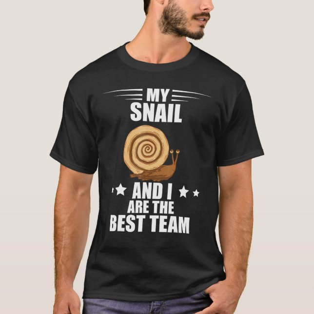 T-shirt Best Team Snail And I Snail Shell Snails  Mollusk (Devant)