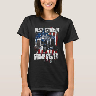 T-shirt Best Truckin Grumpy Ever On Fathers Day Trucker dr