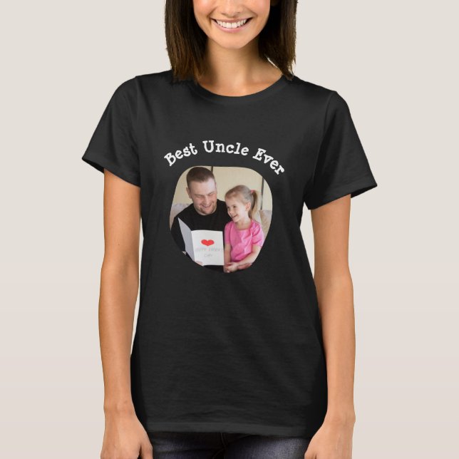 T-shirt Best Uncle Ever téléchargez votre photo de famille (Devant)