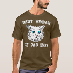 T-shirt Best Vegan Chat Papa Ever Chemise Vegan Chat Propr