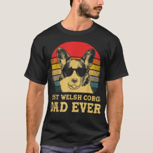 T-shirt Best Welsh Corgi Dad Ever Dog Lovers Retro Vintage