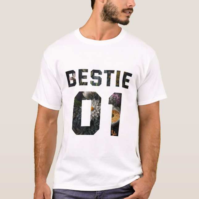 T-shirt Bestie à fleurs 01 (Devant)