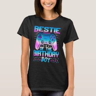 T-shirt Bestie of the Birthday Boy Matching Video Jeu Bi