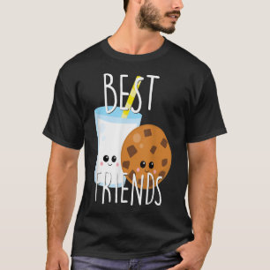 T-shirt BestieCute Food BFF Best Friend Cookies and Milk K