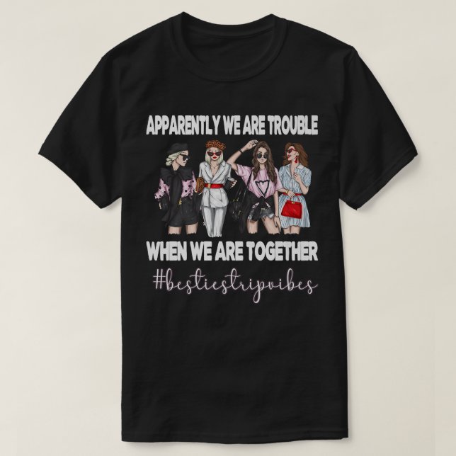 T-shirt Besties Vibes Voyage Meilleur Ami Vacances Voyage  (Design devant)
