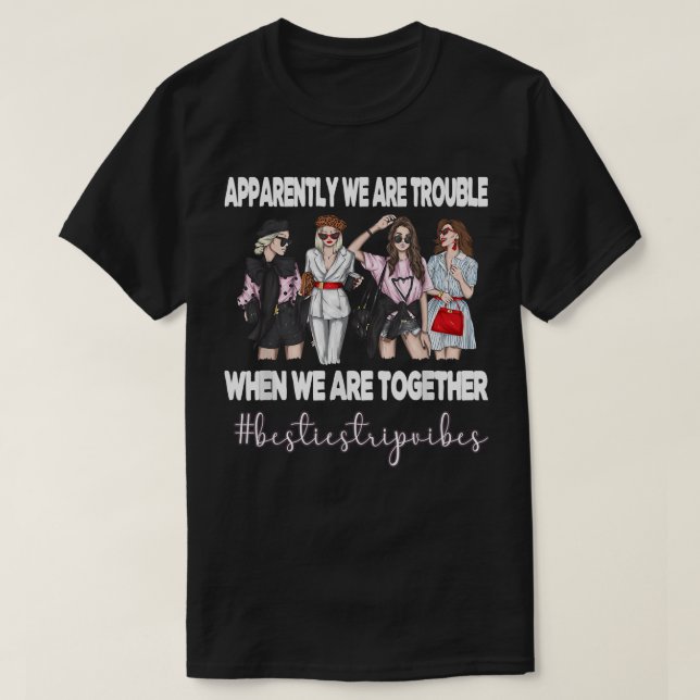 T-shirt Besties Vibes Voyage Meilleur Ami Vacances Voyage  (Design devant)