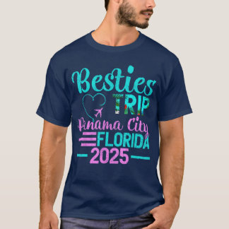T-shirt Besties Voyage 2025 Vacances d'été Floride Panama 