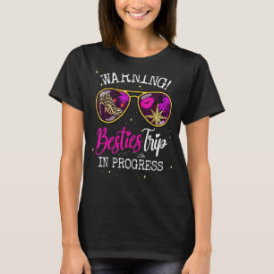 T-shirt Besties Week-End, Avertissement De Vacances Filles