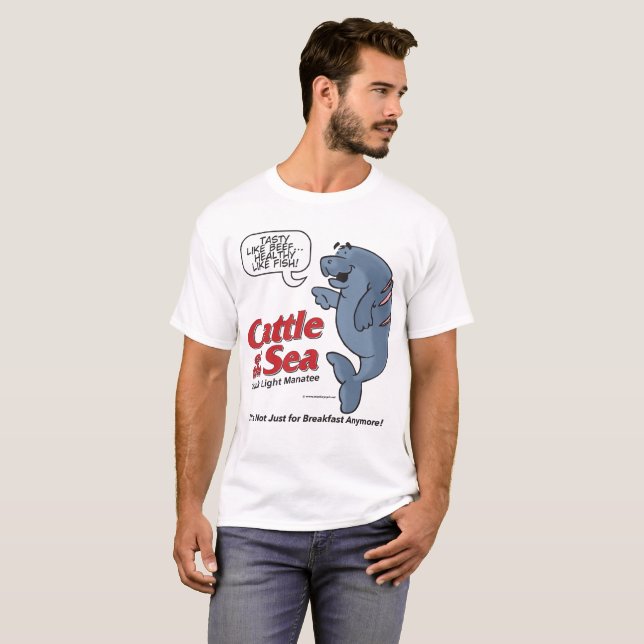 T-shirt Bétail de la mer - lamantin maximum (Devant entier)