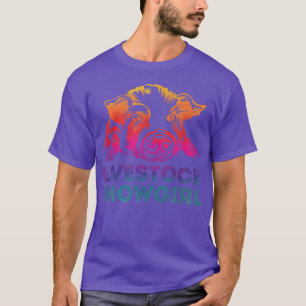 T-shirt Bétail Showgirl - Montrant Les Cochons À La Foire