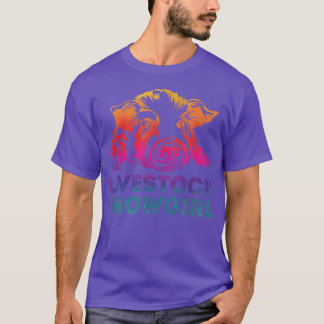 T-shirt Bétail Showgirl - Montrant Les Cochons À La Foire