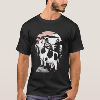 T-shirt Bétail Vache Élevage - Agriculture Fermier Lune Hu