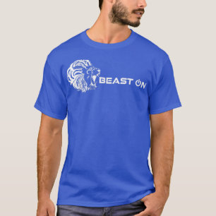 T-shirt Bête De Tête De Lion Sur Gym Motivation Fitness Di