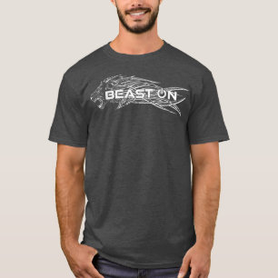 T-shirt Bête de tête de lion sur Lion Gym Motivation Fitne