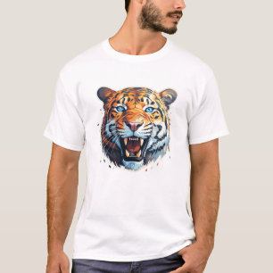 T-shirt Bête de tigre animal monde de la faune Découverte 