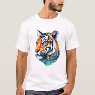 T-shirt Bête de tigre animal monde de la faune Découverte 