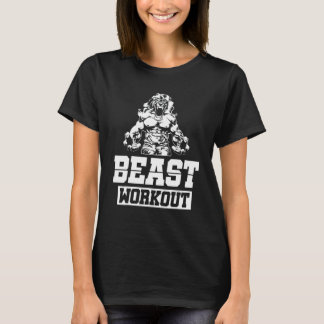 T-shirt Bête de travail du lion Muscles Mma Fitness Gym