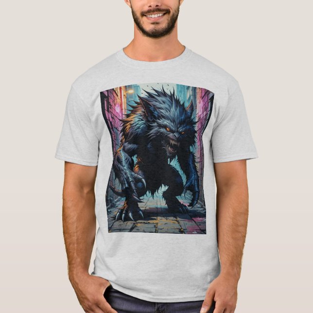 T-shirt Bête des graffitis urbains (Devant)