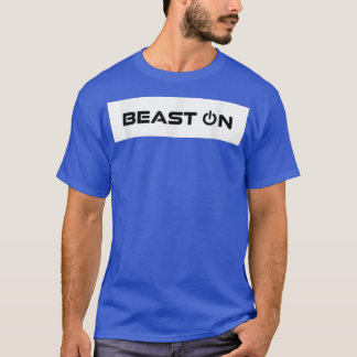T-shirt Bête Sur Rectangle Blanc Gym Motivation Fitness